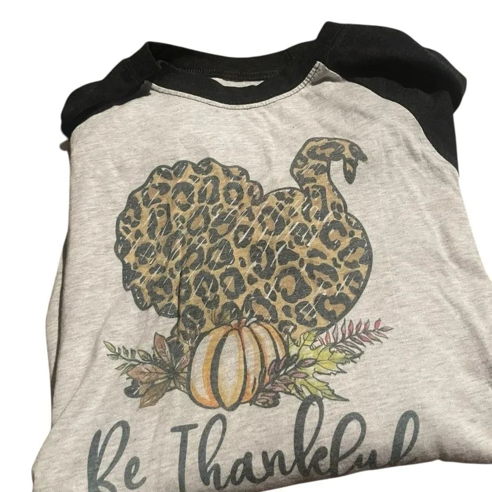 Kim rogers size small raglan Thanksgiving Turkey Graphic Shirt new never worn